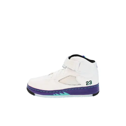 Jordan Air Джордан Fusion 5 High Топ Детские Баскетбольные Кроссовки Белый Унисекс