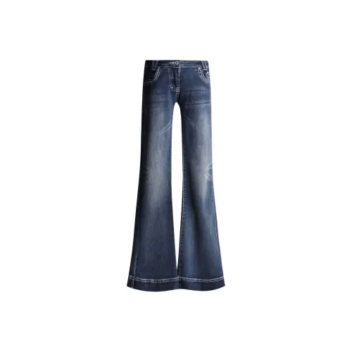 Vine Color Синий Женские Джинсы