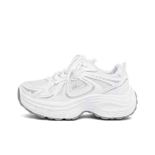 Warrior Нижняя юбка Устойчивая к истиранию Низкий топ Повседневная Беговая обувь Женская Белая Серый