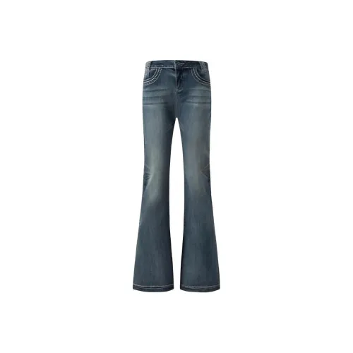 DANCANG Потертые вымытые брюки длиной до пола женские