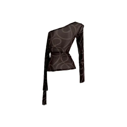 COVER TIME Коричневый Женские T-рубашки