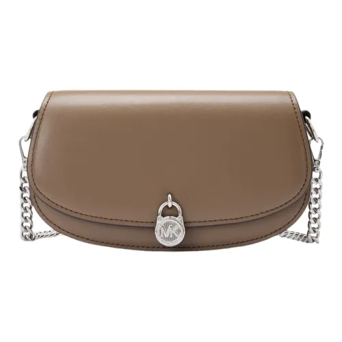 MICHAEL KORS Mila Коровья кожа Седло Сумка Сумка через плечо Маленькая Женская Светлый тауп