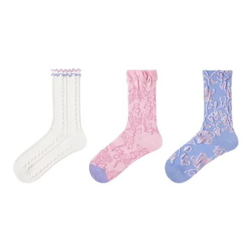 TAYAN R8963 ENVY Spring Full 3 Pack Women's Mid Shin Sock