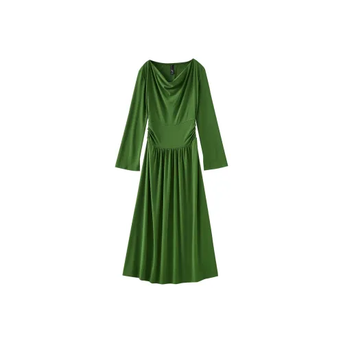 OUNIXUE Длинное платье с длинным рукавом женское