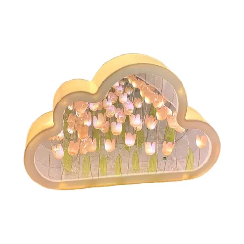 Oloy DIY Облако Зеркальце с 3D-эффектом Тюльпан Море цветов Ночные светильники Орнамент DIY Материал Kit DIY Игрушки