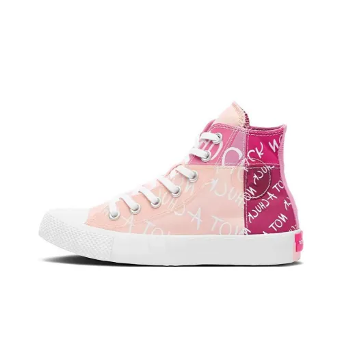 Конверс Unt1tl3d Hi 'Штормовой Розовый' Anti KICK Высокий Топ Детские Кеды Розовый Подростки