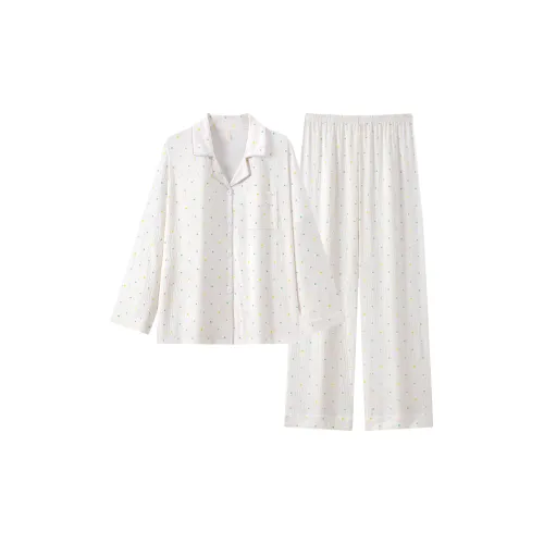 Gongdie Белый Женский Пижамный Комплект