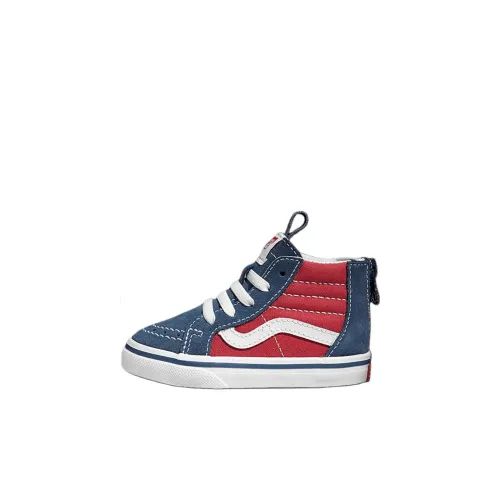 VANS SK8 HI Высокие кеды Обувь для малышей Синий Красный Infant и Toddler