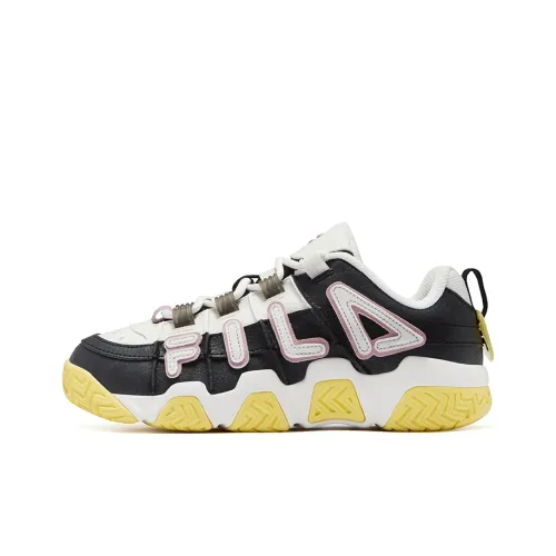FILA FUSION Barricade Low Топ Винтажные Баскетбольные Кроссовки Женские Черный Белый