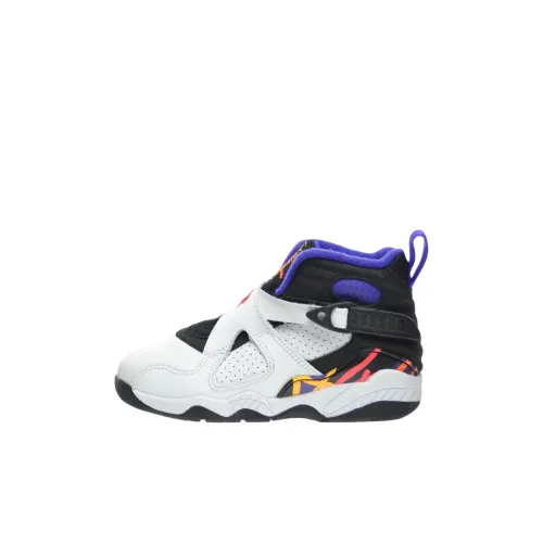 Jordan Air Джордан 8 Поддержка MID Топ Детские Баскетбольные Кроссовки Белый Детский Возраст 3-7 Лет