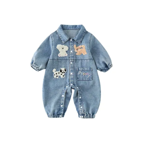 XiaoJinBu Blue Baby Комбинезоны Ползунки