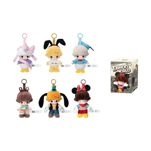 POP MART Коллаборация Disney Collection Виниловый Плюшевый Ключница Слепые Коробки Один Mystery Коробка Целая Коробка 6 шт