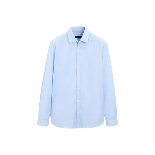 Massimo Dutti Светло-Синие Мужские Рубашки