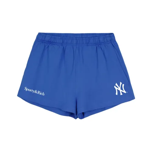 SPORTY RICH x '47 Коллаборация Нью-Йорк Янкис Сериф Диско Повседневные шорты Женские