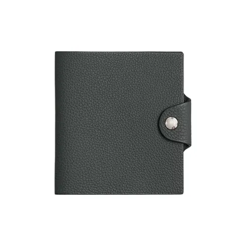 HERMES Ulysse Корова Кожа Togo Чехол для ноутбука Защитный Мини Унисекс Зеленый