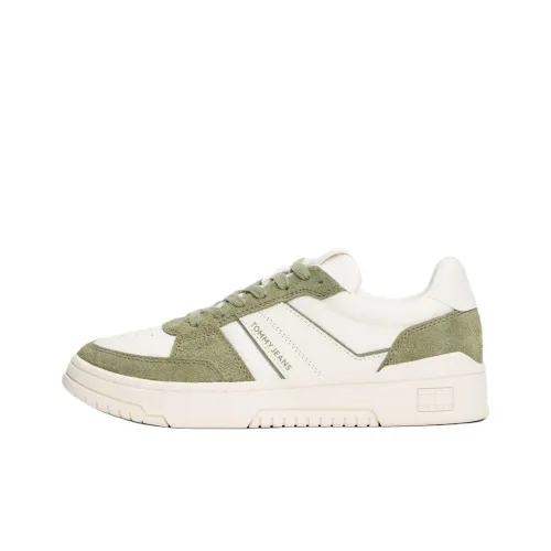 Tommy Hilfiger Tommy Jeans Дышащие Низкие Кроссовки для Скейтбординга Мужские Бежевые Зеленые