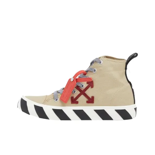 OFF Белый Vulc Высокие Кроссовки для скейтбординга Мужские Бежевые