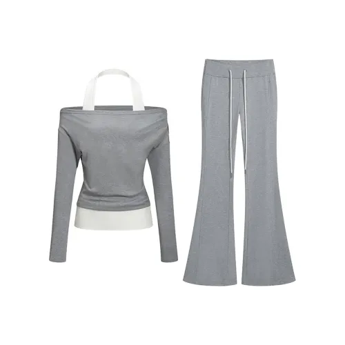 SDN by41 Серый Женские Повседневные Костюмы