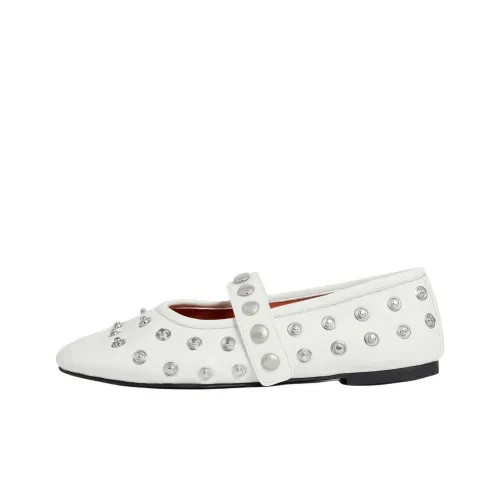 Stella McCartney Ryder Popper Планшетные туфли Мэри Джейн Женские Белые