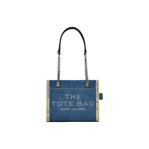 MARC JACOBS Ткань Тоут Сумка Сумка для покупок Сумка на плечо Маленькая Женская Джинсовая Синяя