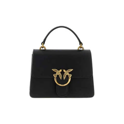 PINKO Love Series Телячья кожа Сумка через плечо Сумка Маленькая Женская Черная