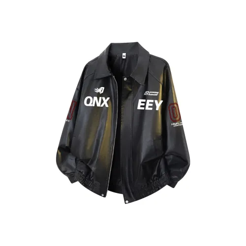 Qnxeey Унисекс Кожаные Куртки