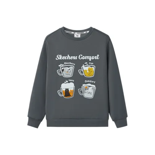 Skechers Kids Железо Door Серый 006L Детские Толстовки