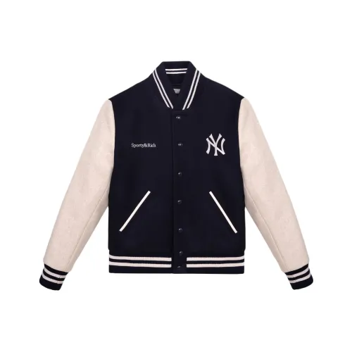 SPORTY RICH x '47 Collaboration SS25 Homerun Шерсть VARSITY Куртка Женская