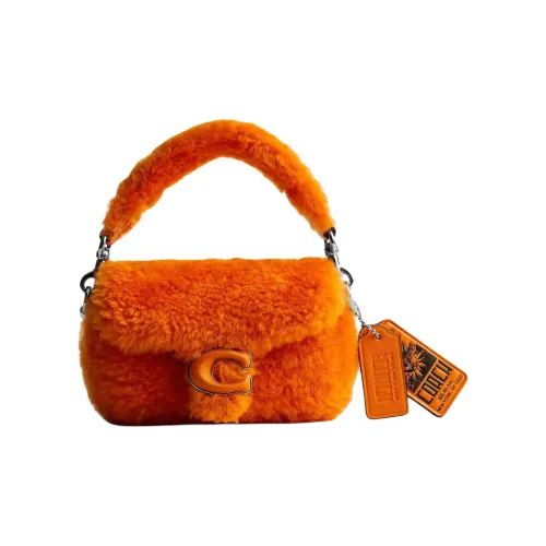 COACH Lil Nas Collaboration Tabby Shearling Messenger Bag Crossbody Bag Mini Women's Orange