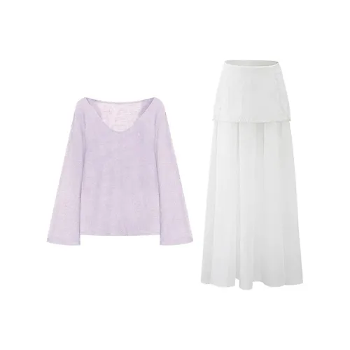 MARIE·COCO Фиолетовый Топ+Юбка Женские Комплекты с Юбкой