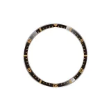 Черное кольцо с золотым текстом
