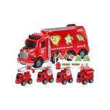 [Спрей Версия] Пламя Грузовик + 4 Маленькие Автомобили + Шоссейные Барьеры Аксессуары