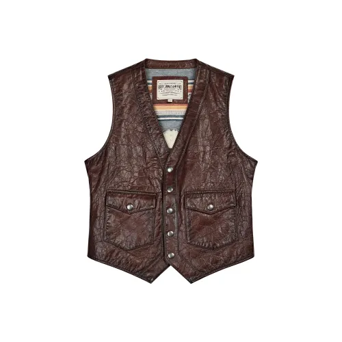 MCS Хлопок Lambskin Vintage Workwear Vest Men's Brown