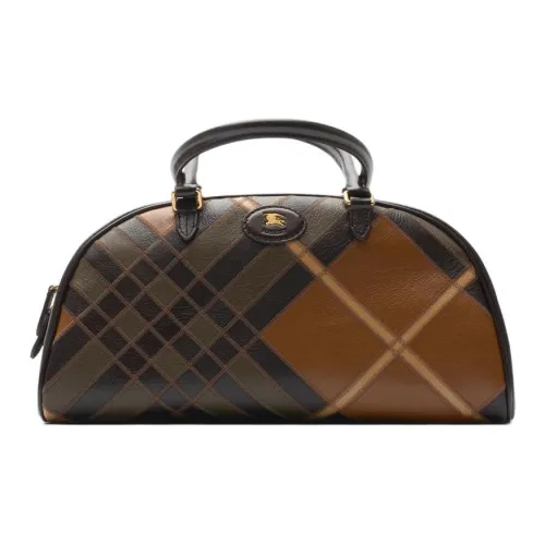 Burberry Bowling Bag из коровьей кожи средний размер женский цвет фундуковый коричневый
