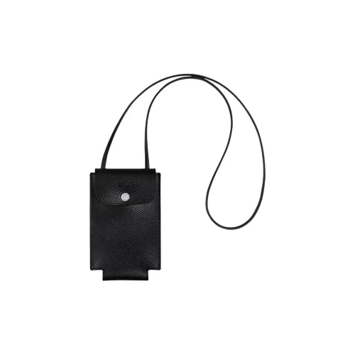 LONGCHAMP Le Pliage Green Коровья кожа Одно плечо Через плечо Чехол для телефона Стандартный Женский Черный