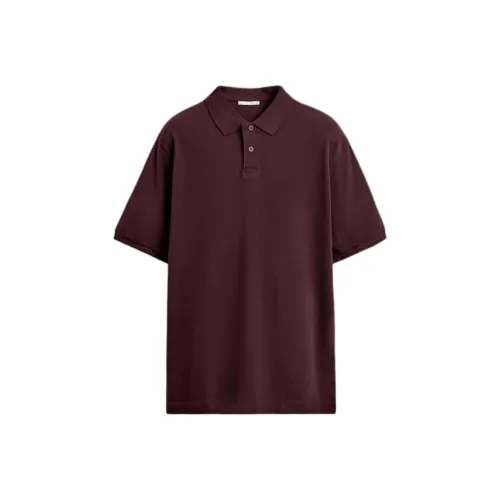 ZARA Мужская рубашка поло бордового и красного цвета