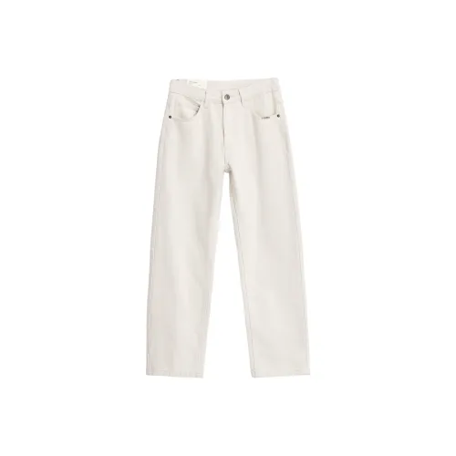 ENTONG Бежевый Унисекс Джинсы