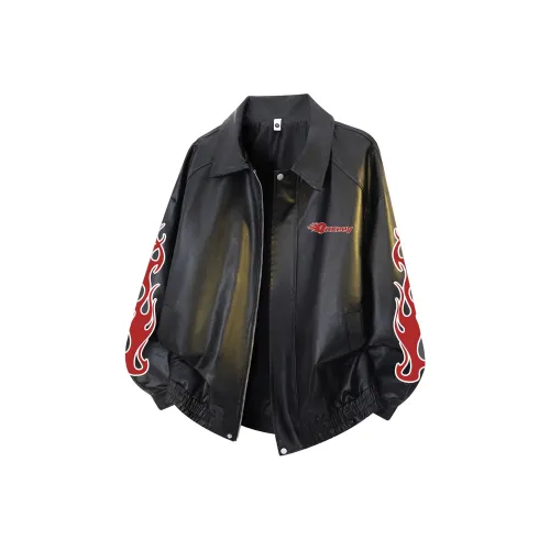 Qnxeey Унисекс Кожаные Куртки