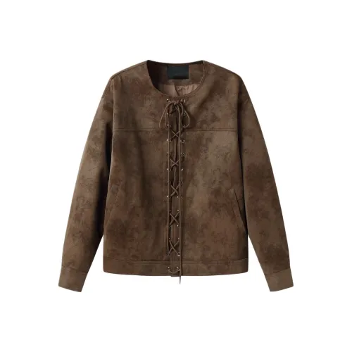 SOCKKEY Коричневый Унисекс Кожаные куртки