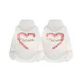 2 пачки (Белый, левый, цветочный дизайн, сердце + Белый, правый, цветочный дизайн, сердце)