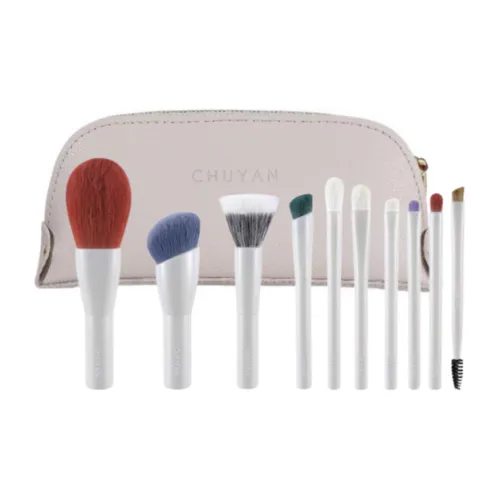 CHUYAN Нефритовый Керамика 10 шт Набор Кистей для Макияжа Одежда Портативный Короткий Ручка Легко Транспортный ГОРЯЩЕ Ищущий