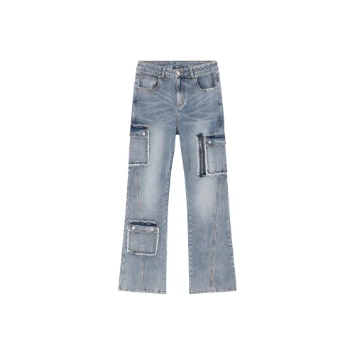 XINYINSU Blue Unisex Jeans XINYINSU Синий Унисекс Джинсы