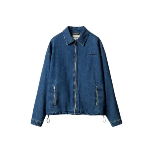MIU MIU Морской Синий Женские Джинсовые Куртки