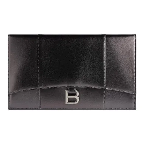 Balenciaga Smooth Calfskin Clutch Women's Dark Gray Баленсиага Гладкая Телячья Кожа Клатч Женские Темно-Серый