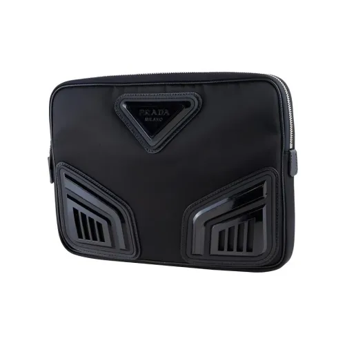 PRADA Нейлоновая сумка через плечо мужская черная