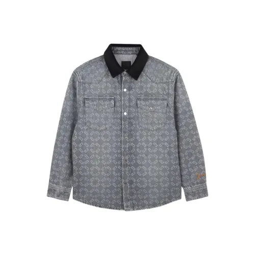 Givenchy FW25 Буква цифра Джинсовые рубашки для детей Весенние Осенние Детские