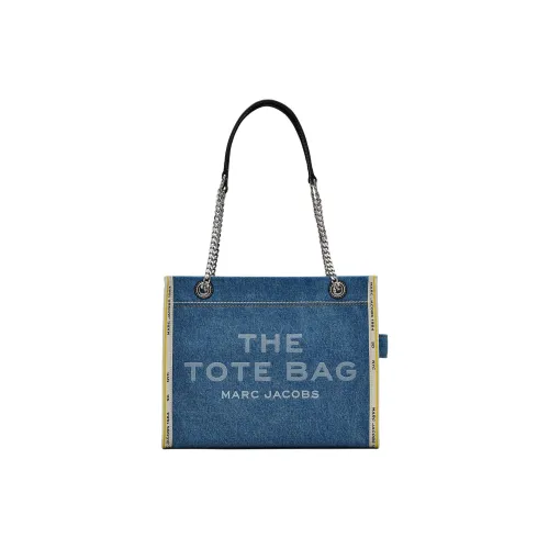 MARC JACOBS Ткань Тоут Сумка Сумка для покупок Сумка на плечо Средний Женская Джинсовый синий
