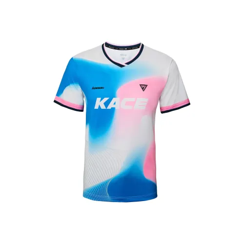 Кавасаки Бадминтон Джерси Мужской Синий Розовый Контраст