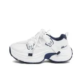 Белый темно-синий