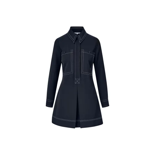 Veronica Beard FW25 Длинное платье с длинными рукавами женское